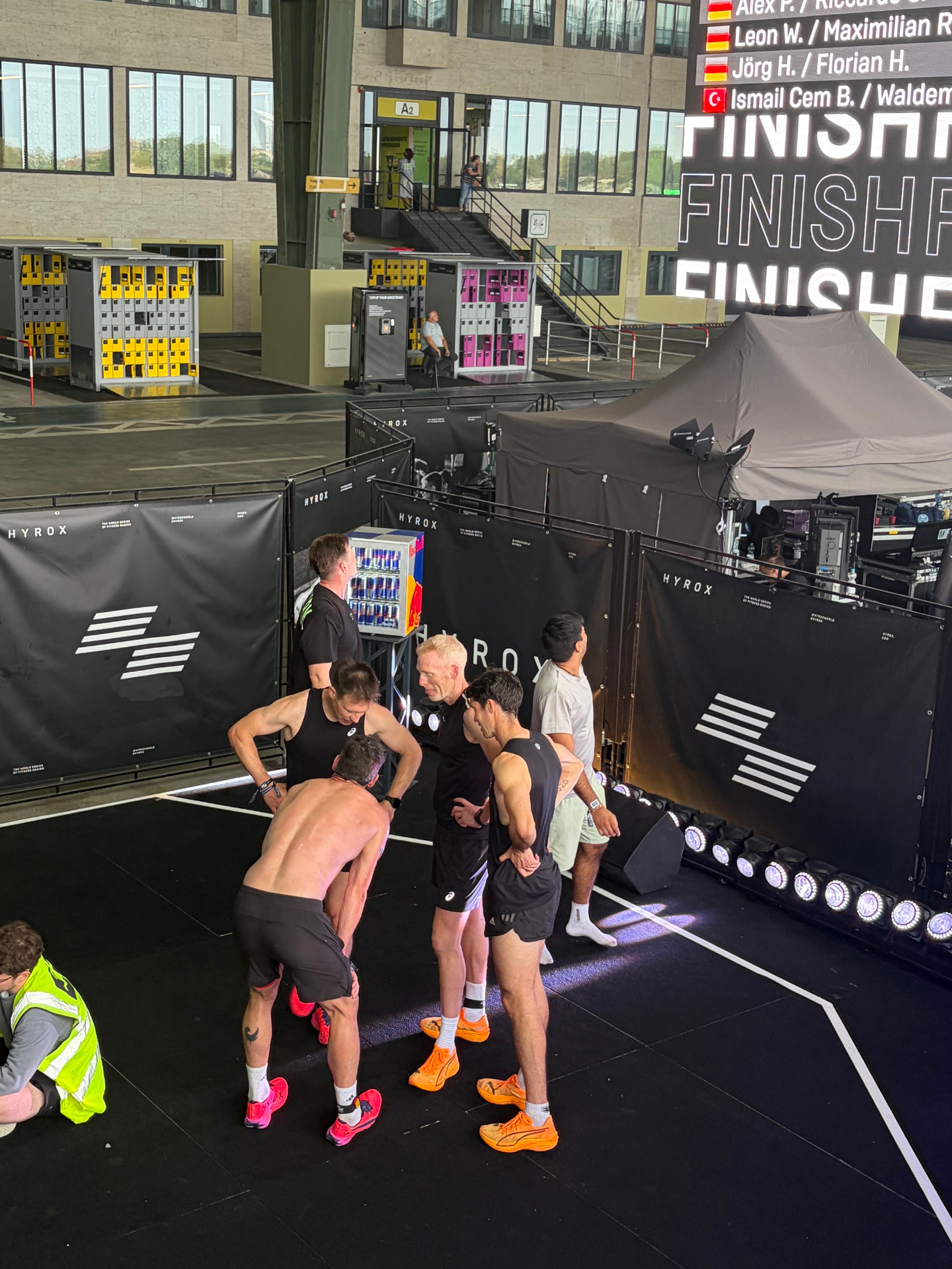 Athletes warming up at HYROX